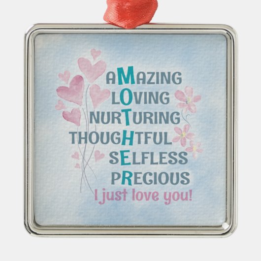 Moederhart  metalen ornament (Voorkant)