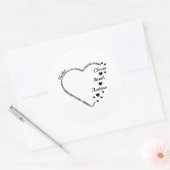 Moederhart naam aanpassen ronde sticker (Envelop)