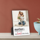 Moederhart van de familiefotofstand fotoplaat