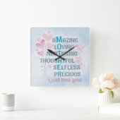 Moederhart Vierkante Klok (Huis)