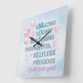 Moederhart Vierkante Klok (Hoek)