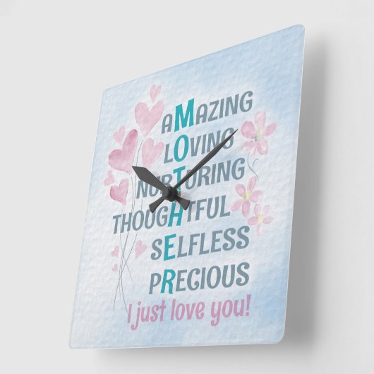 Moederhart Vierkante Klok (Hoek)