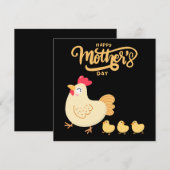 Moederhen En Haar Kuikens Tekening Moederdag  Feestdagenkaart (Voorkant / Achterkant)