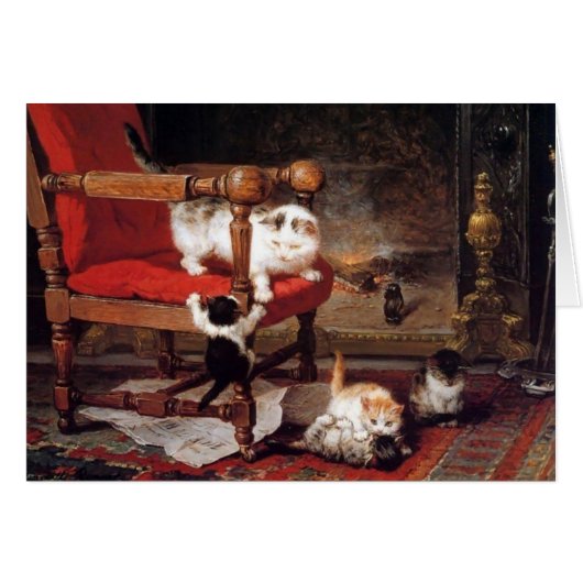 MOEDERKAT DIE SPEELT MET KITTEN Moederdag (Voorkant Horizontaal)