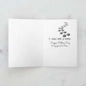 Moederkat en bijpassend kitten  kaart (Binnen)