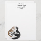 Moederkat en Kitten Letterhead Briefhoofd Sjabloon (Voorkant / Achterkant)