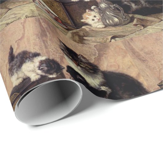 Moederkat en kittens cadeaupapier (Rol Hoek)