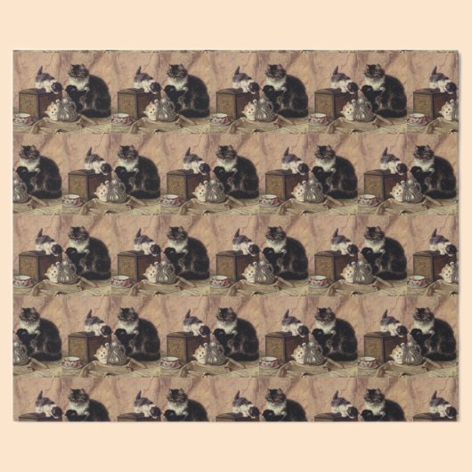 Moederkat en kittens cadeaupapier