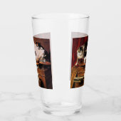 Moederkat en Kittens op tafel Glas (Links)