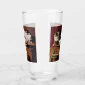 Moederkat en Kittens op tafel Glas (Rechts)