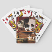 Moederkat en Kittens op tafel Pokerkaarten (Achterkant)