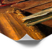 Moederkat en Kittens op tafel Poster (Hoek)