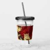 Moederkat en Kittens spelen met gitaar Acryl Drinkbeker (Links)