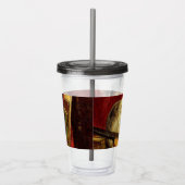 Moederkat en Kittens spelen met gitaar Acryl Drinkbeker (Rechts)