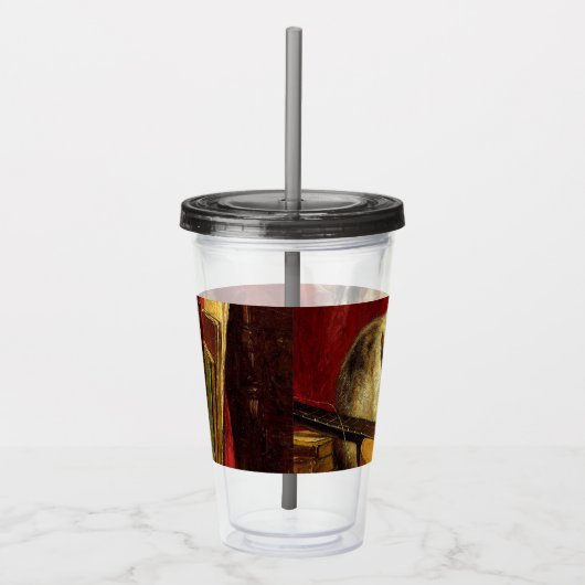 Moederkat en Kittens spelen met gitaar Acryl Drinkbeker (Rechts)