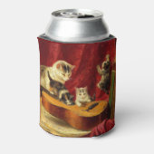 Moederkat en Kittens spelen met gitaar Blikjeskoeler (Blikje Achterkant)