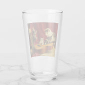 Moederkat en Kittens spelen met gitaar Glas (Achterkant)