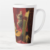 Moederkat en Kittens spelen met gitaar Latte Mok (Rechts)