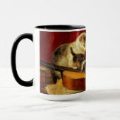 Moederkat en Kittens spelen met gitaar Mok (Links)