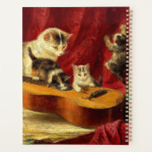 Moederkat en Kittens spelen met gitaar Planner (Achterkant)