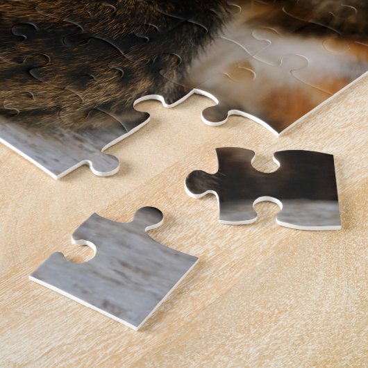 Moederkat houdt van schattige kitten legpuzzel (Zijkant)