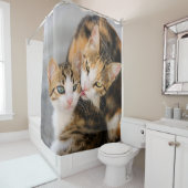 Moederkat houdt van schattige kitten, Tub Douchegordijn (In situ)