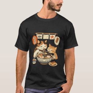 Moederkat & Kitten Ramen T-shirt – Schattig Japans
