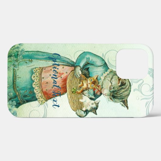  moederkat met Kittens Case-Mate iPhone Case (Achterkant (horizontaal))