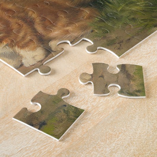 Moederkat met Kittens | Julius Adam de Jongere Legpuzzel (Zijkant)