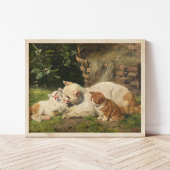 Moederkat met Kittens | Julius Adam de Jongere Poster