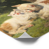 Moederkat met Kittens | Julius Adam de Jongere Poster (Hoek)