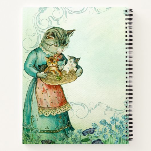  moederkat met Kittens Notitieboek (Achterkant)