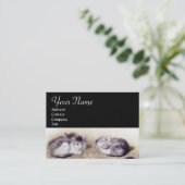 MOEDERKAT MET KITTENS VISITEKAARTJE (Staand voorkant)