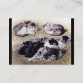 MOEDERKAT MET KITTENS VISITEKAARTJE (Achterkant)