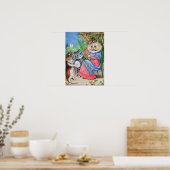 Moederkat met waaier en kittens, Louis Wain Poster (Keuken)