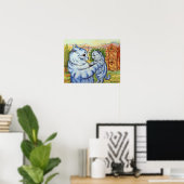 Moederkat tilt Kitten op, Louis Wain Poster (Thuiskantoor)