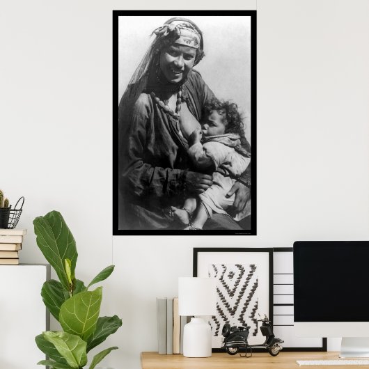 Moederkinderen in Egypte in 1910 Poster (Thuiskantoor)