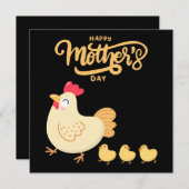 Moederkip en haar kuikens tekening Moederdag  Feestdagenkaart (Voorkant / Achterkant)