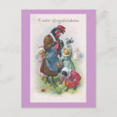 Moederkip en kuikens Pasen Feestdagenkaart (Voorkant)