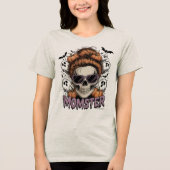Moederkloek Schedel Halloween T-Shirt - Grappige E (Voorkant)