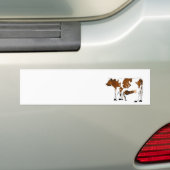 Moederkoe met kalf bumpersticker (Op auto)