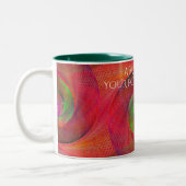 MOEDERkoffie of theebeker twee getonde. Tweekleurige Koffiemok (Links)