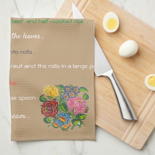 Moederkool met vulling theedoek (Quarter Fold)