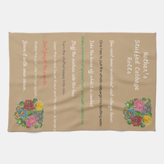 Moederkool met vulling theedoek (Horizontaal)