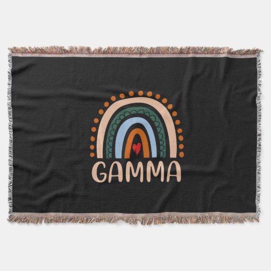 Moederkunst | Gamma Rainbow Grandma Cute Birthday Deken (Voorkant)