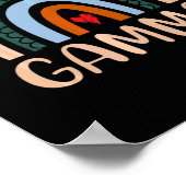 Moederkunst | Gamma Rainbow Grandma Cute Birthday Poster (Hoek)