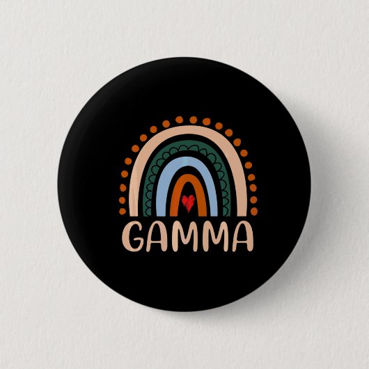 Moederkunst | Gamma Rainbow Grandma Cute Birthday Ronde Button 5,7 Cm (Voorkant)