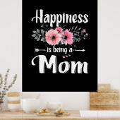 Moederkunst | Geluk is een moederdag Poster (Keuken)