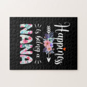 Moederkunst | Gelukkig zijn als oma bloemrijke Ker Legpuzzel (Horizontaal)