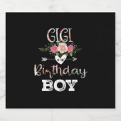 Moederkunst | Gigi of a Birthday Boy Sparkling Wijnetiket (Enkel label)